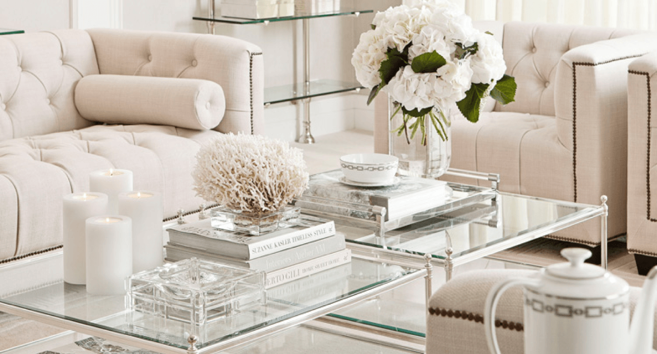8 Ideas to Style Your Coffee Table or Ottoman Fancy Featured Image